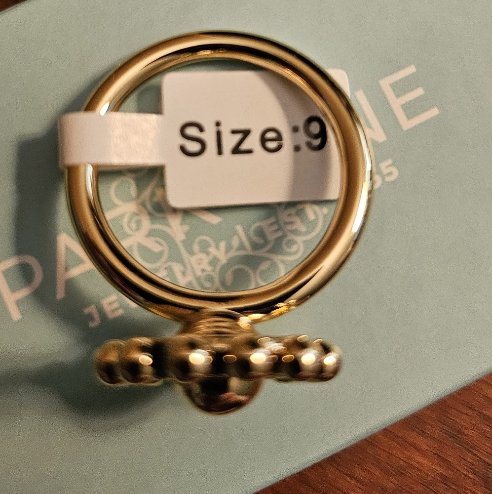 Park Lane Gold and Black Ring. New with tag. Size 9.